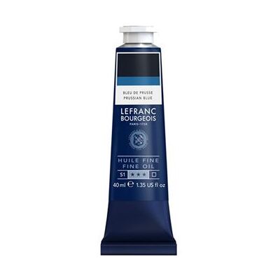 Lefranc Bourgeois - Verf - olie - pruisisch blauw - halfdoorzichtig - dun - 40 ml Lefranc Bourgeois - Verf - olie - pruisisch blauw - halfdoorzichtig - dun - 40 ml