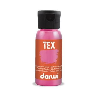 Darwi Tex - Verf - op waterbasis - fluorescerend roze - halfdoorzichtig - 50 ml Darwi Tex - Verf - op waterbasis - fluorescerend roze - halfdoorzichtig - 50 ml