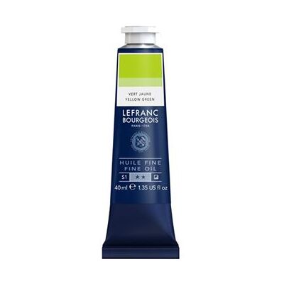 Lefranc Bourgeois - Verf - olie - geel groen - halfdoorzichtig - dun - 40 ml Lefranc Bourgeois - Verf - olie - geel groen - halfdoorzichtig - dun - 40 ml