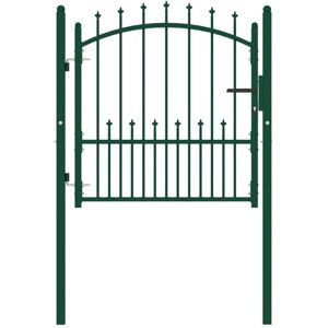 vidaXL Portail de Clôture avec Pointes Portail de Jardin Portillon de Terrasse Porte de Patio Barrière de Jardin Extérieur Acier 100x100 cm Vert vidaXL Portail de Clôture avec Pointes Portail de Jardin Portillon de Terrasse Porte de Patio Barrière de Jardin Extérieur Acier 100x100 cm Vert