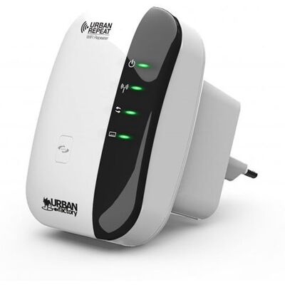 Urban Factory URBAN REPEAT WI-FI REPEATER N300 - Draadloze-toegangspunt - Wi-Fi - 2.4 GHz Urban Factory URBAN REPEAT WI-FI REPEATER N300 - Draadloze-toegangspunt - Wi-Fi - 2.4 GHz