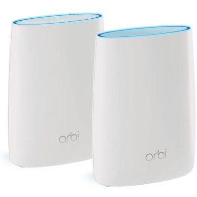 NETGEAR Orbi WiFi System RBK50 - Wifi-systeem - (router, verlengstuk) - tot 5000 vierkante voet - maas 1GbE - Wi-Fi 5 - Tri-Band NETGEAR Orbi WiFi System RBK50 - Wifi-systeem - (router, verlengstuk) - tot 5000 vierkante voet - maas 1GbE - Wi-Fi 5 - Tri-Band