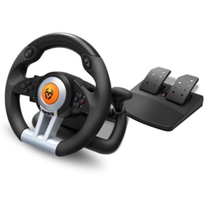 KROM K-Wheel - Stuur en pedalen-set - met bekabeling - voor PC, Sony PlayStation 3, Microsoft Xbox One, Sony PlayStation 4 KROM K-Wheel - Stuur en pedalen-set - met bekabeling - voor PC, Sony PlayStation 3, Microsoft Xbox One, Sony PlayStation 4