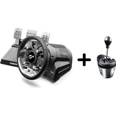 Thrustmaster T-GT II Racestuur + 3 Pedalen + TH8A Shifter – Zonder Voet – PS5/PS4/PC Thrustmaster T-GT II Racestuur + 3 Pedalen + TH8A Shifter – Zonder Voet – PS5/PS4/PC