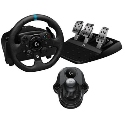 Set Logitech G923 SE Racing stuur en pedalen G923 voor Xbox Series XS Xbox One en pc + versnellingspook Driving Force Black Set Logitech G923 SE Racing stuur en pedalen G923 voor Xbox Series XS Xbox One en pc + versnellingspook Driving Force Black