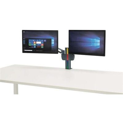 Kensington SmartFit Dual Monitor Arm Mount - Bevestigingskit (bureauklembevestiging, 2 beeldschermarmen) - voor 2 LCD-schermen - donkergrijs - desktop Kensington SmartFit Dual Monitor Arm Mount - Bevestigingskit (bureauklembevestiging, 2 beeldschermarmen) - voor 2 LCD-schermen - donkergrijs - desktop