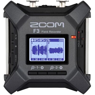 Zoom F3 2-track broadcast field recorder Grijs en zwart Zoom F3 2-track broadcast field recorder Grijs en zwart