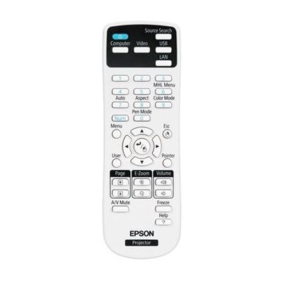 Epson - Afstandsbediening - voor BrightLink 536, 575, 585, 595; BrightLink Pro 14XX; PowerLite 52X, 53X, 57X, 585 Epson - Afstandsbediening - voor BrightLink 536, 575, 585, 595; BrightLink Pro 14XX; PowerLite 52X, 53X, 57X, 585
