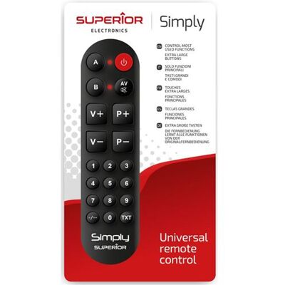 Superior Simply Numeric - Universele afstandsbediening - infrarood Superior Simply Numeric - Universele afstandsbediening - infrarood