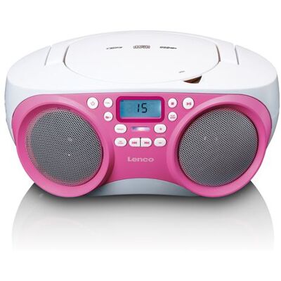 Draagbare boombox Lenco SCD-301PK CD MP3 Draagbare boombox Lenco SCD-301PK CD MP3