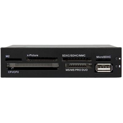 StarTech.com Interne USB 2.0 multimedia kaartlezer 3,5" 22-in-1 Front Panel card reader 22-in-1 - zwart - Kaartlezer - 2 in 1 - 3,5" (Meerdere formaten) - USB 2.0 StarTech.com Interne USB 2.0 multimedia kaartlezer 3,5" 22-in-1 Front Panel card reader 22-in-1 - zwart - Kaartlezer - 2 in 1 - 3,5" (Meerdere formaten) - USB 2.0