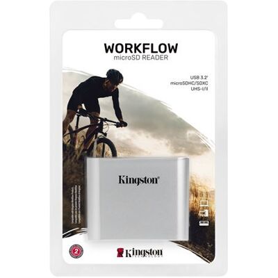 Kingston Workflow - Kaartlezer (microSDHC UHS-I, microSDHC UHS-II, microSDXC UHS-I, microSDXC UHS-II) - USB-C 3.2 Gen 1 Kingston Workflow - Kaartlezer (microSDHC UHS-I, microSDHC UHS-II, microSDXC UHS-I, microSDXC UHS-II) - USB-C 3.2 Gen 1