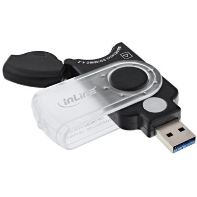 InLine - Kaartadapter - alles-in-1 (MMC, SD, RS-MMC, MMCmobile, microSD, MMCplus, SDHC, microSDHC, SDXC, microSDXC) - USB 3.0 InLine - Kaartadapter - alles-in-1 (MMC, SD, RS-MMC, MMCmobile, microSD, MMCplus, SDHC, microSDHC, SDXC, microSDXC) - USB 3.0