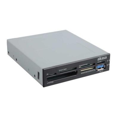 Akasa Internal Card Reader - Kaartlezer - 3,5" (CF I, CF II, MS PRO, MMC, SD, xD, MS PRO Duo, MMCmobile, microSD, SDHC, MS Micro, microSDHC, xD Type H, xD Type M, SDXC) - USB 3.0 Akasa Internal Card Reader - Kaartlezer - 3,5" (CF I, CF II, MS PRO, MMC, SD, xD, MS PRO Duo, MMCmobile, microSD, SDHC, MS Micro, microSDHC, xD Type H, xD Type M, SDXC) - USB 3.0