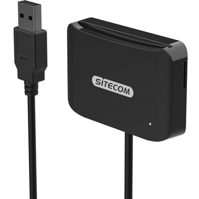Sitecom Identiteitskaartlezer MD-1001 USB-A ID Reader Zwart Sitecom Identiteitskaartlezer MD-1001 USB-A ID Reader Zwart