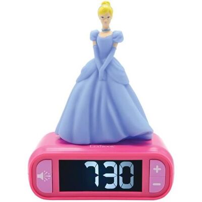 Princess 3D Wekker met nachtlampje en geluiden Princess 3D Wekker met nachtlampje en geluiden
