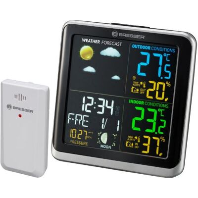 Weerstation Bresser Climatemp Met Lcd-scherm Zilver En Zwart Weerstation Bresser Climatemp Met Lcd-scherm Zilver En Zwart