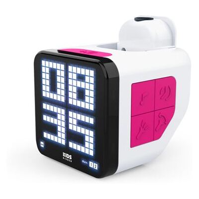 BigBen Projectiekubus Wekker RCUBEBCRS Wit en Roze BigBen Projectiekubus Wekker RCUBEBCRS Wit en Roze