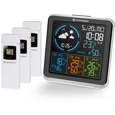 Bresser Weerstation Quatre Zones 7000027 Zilver En Zwart Bresser Weerstation Quatre Zones 7000027 Zilver En Zwart
