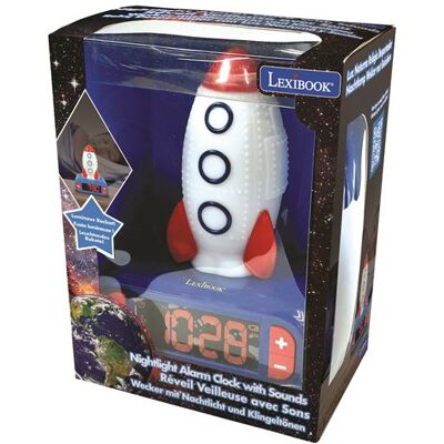 Speelgoed voor jonge kinderen Lexibook Digitale wekker nachtlampje Space Fusée 3D Speelgoed voor jonge kinderen Lexibook Digitale wekker nachtlampje Space Fusée 3D