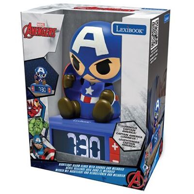 Wekker met nachtlampje Lexibook Captain America Wekker met nachtlampje Lexibook Captain America