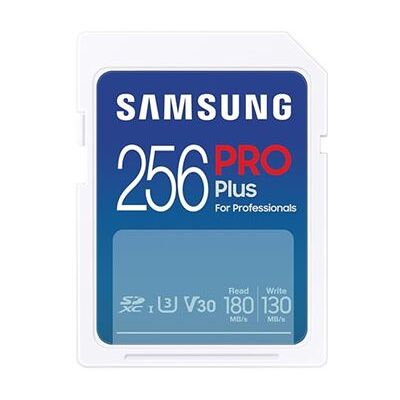 Samsung PRO Plus MB-SD256S - Flashgeheugenkaart - 256 GB - Video Class V30 / UHS-I U3 / Class10 - SDXC UHS-I - wit Samsung PRO Plus MB-SD256S - Flashgeheugenkaart - 256 GB - Video Class V30 / UHS-I U3 / Class10 - SDXC UHS-I - wit