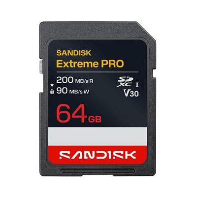 SanDisk Extreme PRO - Flashgeheugenkaart - 64 GB - Video Class V30 / UHS-I - SDXC UHS-I SanDisk Extreme PRO - Flashgeheugenkaart - 64 GB - Video Class V30 / UHS-I - SDXC UHS-I