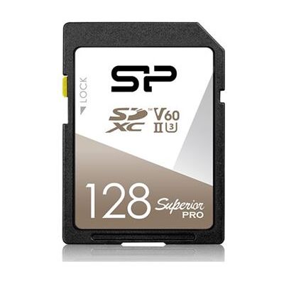 SILICON POWER Superior Pro - Flashgeheugenkaart - 128 GB - Video Class V60 / UHS-II U3 / Class10 - SDXC UHS-II SILICON POWER Superior Pro - Flashgeheugenkaart - 128 GB - Video Class V60 / UHS-II U3 / Class10 - SDXC UHS-II