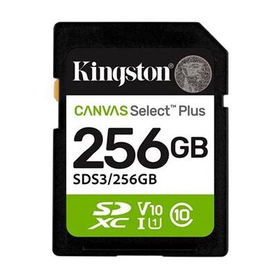 Kingston Canvas Select Plus - Flashgeheugenkaart - 256 GB - Video Class V10 / UHS-I U1 / Class10 - SDXC UHS-I Kingston Canvas Select Plus - Flashgeheugenkaart - 256 GB - Video Class V10 / UHS-I U1 / Class10 - SDXC UHS-I