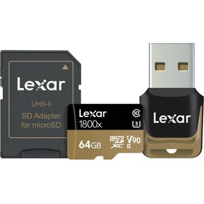 Lexar SDXC geheugenkaart 64 GB Zwart en geel Lexar SDXC geheugenkaart 64 GB Zwart en geel