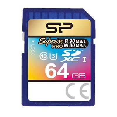 SILICON POWER Superior - Flashgeheugenkaart - 64 GB - Class 10 - SDXC UHS-I SILICON POWER Superior - Flashgeheugenkaart - 64 GB - Class 10 - SDXC UHS-I