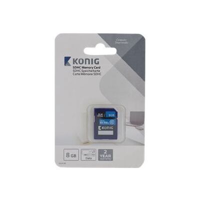 König - Flashgeheugenkaart - 8 GB - UHS-I / Class10 - SDHC UHS-I - zwart König - Flashgeheugenkaart - 8 GB - UHS-I / Class10 - SDHC UHS-I - zwart
