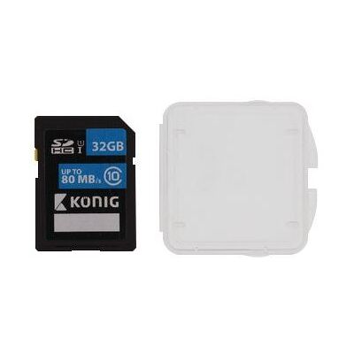 König - Flashgeheugenkaart - 32 GB - UHS Class 1 / Class10 - SDHC UHS-I - zwart König - Flashgeheugenkaart - 32 GB - UHS Class 1 / Class10 - SDHC UHS-I - zwart
