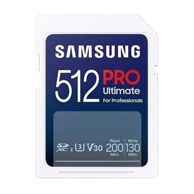 Samsung PRO Ultimate MB-SY512S - Flashgeheugenkaart - 512 GB - Video Class V30 / UHS-I U3 - SDXC UHS-I - wit Samsung PRO Ultimate MB-SY512S - Flashgeheugenkaart - 512 GB - Video Class V30 / UHS-I U3 - SDXC UHS-I - wit
