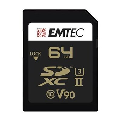 EMTEC V90 Ultra Pro - Flashgeheugenkaart - 64 GB - Video Class V90 / UHS-II U3 - SDXC UHS-II EMTEC V90 Ultra Pro - Flashgeheugenkaart - 64 GB - Video Class V90 / UHS-II U3 - SDXC UHS-II