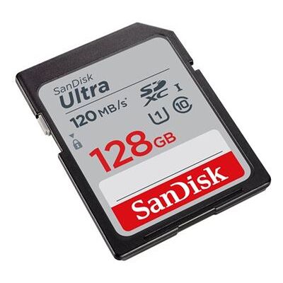 SanDisk SDHC-geheugenkaart Ultra 128 GB UHS-I klasse 10 Zwart SanDisk SDHC-geheugenkaart Ultra 128 GB UHS-I klasse 10 Zwart