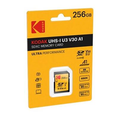 Kodak - Flashgeheugenkaart - 256 GB - A1 / Video Class V30 / UHS-I U3 - SDXC UHS-I Kodak - Flashgeheugenkaart - 256 GB - A1 / Video Class V30 / UHS-I U3 - SDXC UHS-I
