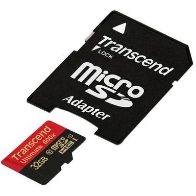 Transcend Ultimate series TS32GUSDHC10U1 - Flashgeheugenkaart - 32 GB - UHS Class 1 / Class10 - SDHC UHS-I Transcend Ultimate series TS32GUSDHC10U1 - Flashgeheugenkaart - 32 GB - UHS Class 1 / Class10 - SDHC UHS-I