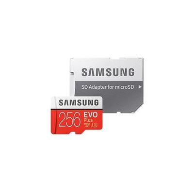 Samsung EVO Plus MB-MC256G - Flashgeheugenkaart (microSDXC-naar-SD-adapter inbegrepen) - 256 GB - UHS-I U3 / Class10 - microSDXC UHS-I Samsung EVO Plus MB-MC256G - Flashgeheugenkaart (microSDXC-naar-SD-adapter inbegrepen) - 256 GB - UHS-I U3 / Class10 - microSDXC UHS-I
