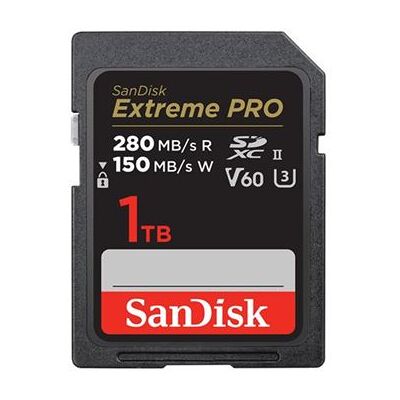 SanDisk Extreme PRO - Flashgeheugenkaart - 1 TB - Video Class V60 / UHS-II U3 / Class10 - SDXC UHS-II SanDisk Extreme PRO - Flashgeheugenkaart - 1 TB - Video Class V60 / UHS-II U3 / Class10 - SDXC UHS-II