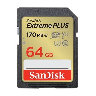 SanDisk SD-geheugenkaart Extreme Plus SDXC UHS-I U3 Class 64 GB SanDisk SD-geheugenkaart Extreme Plus SDXC UHS-I U3 Class 64 GB