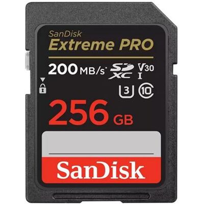 SanDisk SD-geheugenkaart Extreme Pro SDXC UHS-I U3 Klass 10 256 GB SanDisk SD-geheugenkaart Extreme Pro SDXC UHS-I U3 Klass 10 256 GB
