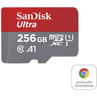 SanDisk Ultra A1 Micro SD-geheugenkaart 256 GB UHS-I Rood en Grijs SanDisk Ultra A1 Micro SD-geheugenkaart 256 GB UHS-I Rood en Grijs