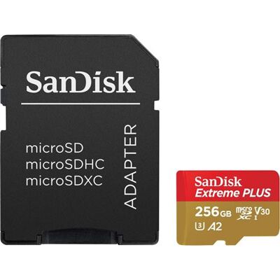 SanDisk micro SD-geheugenkaart Extreme Plus microSDXC 256 GB SanDisk micro SD-geheugenkaart Extreme Plus microSDXC 256 GB