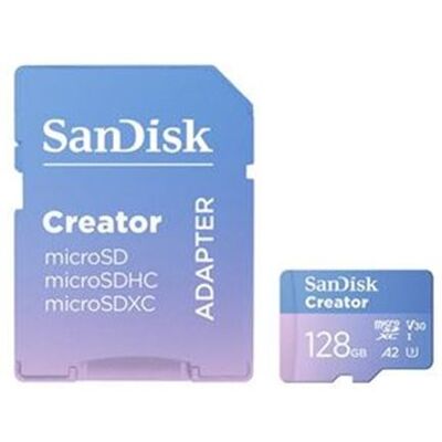 SanDisk micro SD-geheugenkaart Creator 128 GB Blauw SanDisk micro SD-geheugenkaart Creator 128 GB Blauw