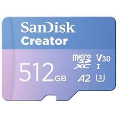 SanDisk micro SD-geheugenkaart Creator 512 GB Blauw SanDisk micro SD-geheugenkaart Creator 512 GB Blauw