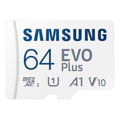 Samsung Micro SD-geheugenkaart Evo Plus 64 GB Wit Samsung Micro SD-geheugenkaart Evo Plus 64 GB Wit
