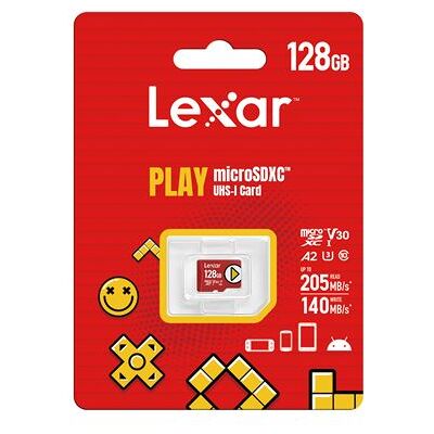 Lexar microSDXC geheugenkaart UHS-I Cards Play 128 GB Rood Lexar microSDXC geheugenkaart UHS-I Cards Play 128 GB Rood