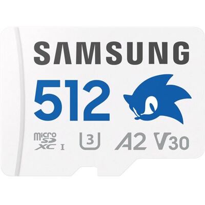 Samsung micro SD-geheugenkaart Sonic the Hedgehog™ Pro Plus 512 GB Wit Samsung micro SD-geheugenkaart Sonic the Hedgehog™ Pro Plus 512 GB Wit