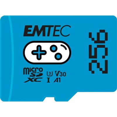 Emtec Gaming microSD-geheugenkaart 256 GB UHS-I U3 V30 A1/A2 Blauw Emtec Gaming microSD-geheugenkaart 256 GB UHS-I U3 V30 A1/A2 Blauw